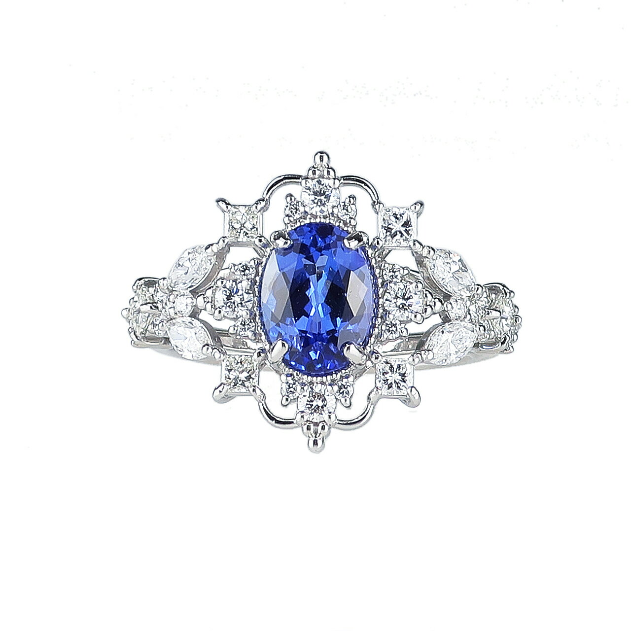 Rakuten - プラチナ900 タンザナイト ダイヤモンド 0.80ct リング RI-55PTNWTA サイズ＃8～＃16 ＃16.5～＃18