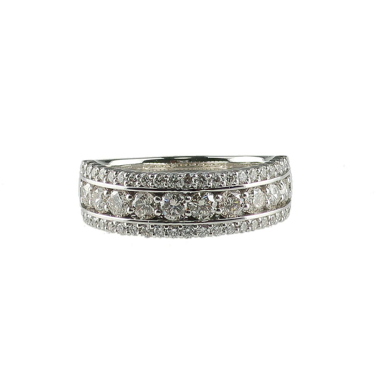 Rakuten - プラチナ ダイヤモンド 1.0ct 幅広 Pt900 リング