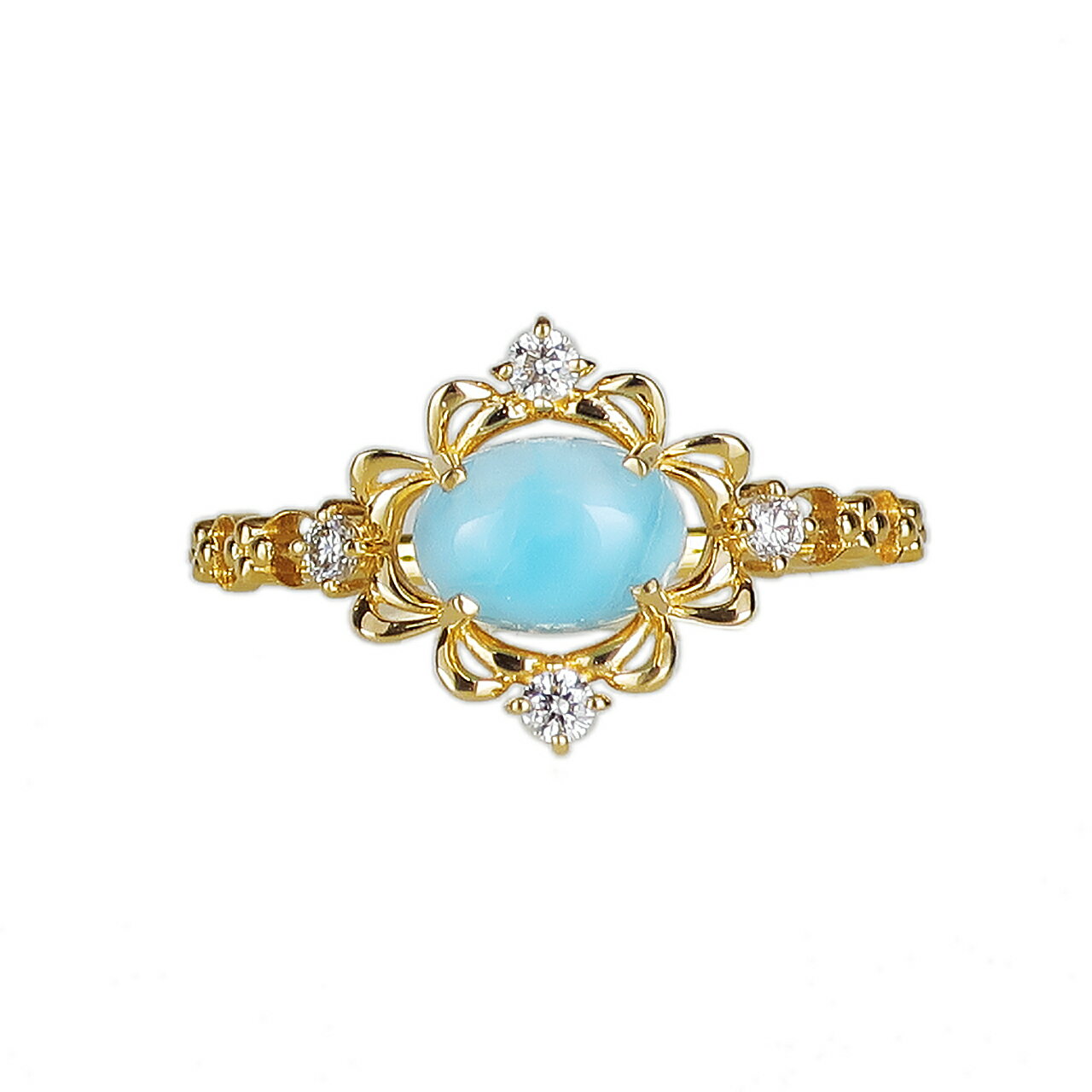 K18ラリマー/ダイヤモンド0.0...