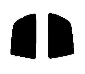 2層構造フィルム　リヤーサイドガラスのみ　トヨタ　スターレット 3ドア EP91・EP95・NP90 カット済みカーフィルム　ハードコート　38ミクロン　日よけ　カットフィルム　スーパーブラック　ダークスモーク　車検対応