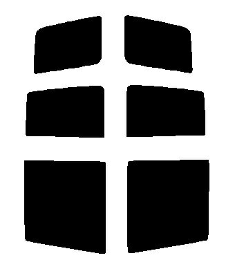 2層構造フィルム　リヤーサイドガラスのみ　ニッサン　ラシーン B14 カット済みカーフィルム　ハードコート　38ミクロン　日よけ　カットフィルム　スーパーブラック　ダークスモーク　車検対応