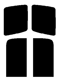 リヤーサイドガラスのみ　ダイハツ　ハイゼット S100・S110カット済みカーフィルム　高透明・断熱フィルム