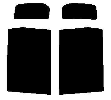 2層構造フィルム　リヤーサイドガラスのみ　ミツビシ　ekワゴン H82W　カット済みカーフィルム　ハードコート　38ミクロン　日よけ　カットフィルム　スーパーブラック　ダークスモーク　車検対応