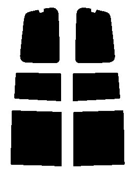 2層構造フィルム　リヤーサイドガラスのみ　ミツビシ　パジェロ 5ドア V73W・V75W・V77W・V78W　カット済みカーフィルム　ハードコート　38ミクロン　日よけ　カットフィルム　スーパーブラック　ダークスモーク　車検対応