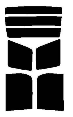 極厚フィルム　2層構造フィルム　ダイハツ　ハイゼット タイプA S200V・S210V・S220V・S211・220G・S230V・230G カット済みカーフィルム　ハードコート　リヤーセット　48ミクロン　UVカット　紫外線対策　日よけ　カットフィルム スーパーブラック ダークスモーク　車検対応