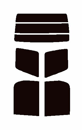 簡単ハードコート　アトレー S200V・S210V・S220V・220G・S230V・230Gカット済みカーフィルム　リヤーセット