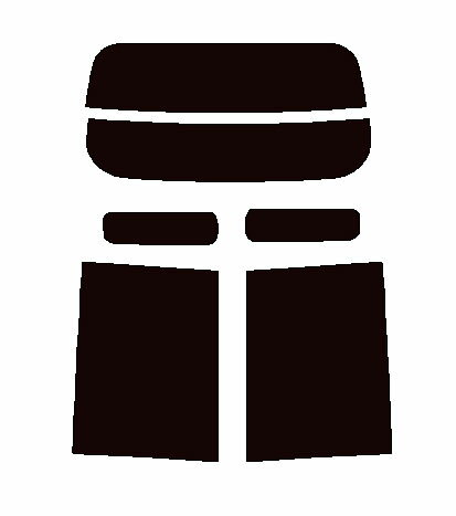 ゼロブラック　タントエグゼ L455S・465S　カット済みカーフィルム　リヤーセット