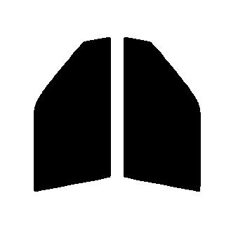 2層構造フィルム　運転席、助手席　ホンダ　N-ONE　JG1 JG2 JG3 JG4　カット済みカーフィルム　ハードコート　38ミクロン　UVカット　紫外線対策　日よけ　カットフィルム　スーパーブラック　ダークスモーク