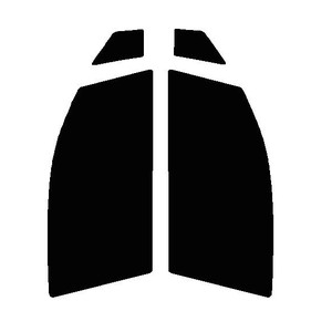 2層構造フィルム　運転席、助手席　スズキ　アルト 5ドア HA25S・HA25V　カット済みカーフィルム　ハードコート　38ミクロン　UVカット　紫外線対策　日よけ　カットフィルム　スーパーブラック　ダークスモーク