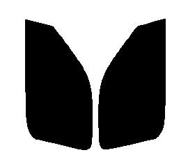 2層構造フィルム　運転席、助手席　グランビア 5ドア KCH10W・KCH16W・VCH10W・VCH16W 後期　カット済みカーフィルム　ハードコート　38ミクロン　UVカット　紫外線対策　日よけ　カットフィルム　スーパーブラック　ダークスモーク