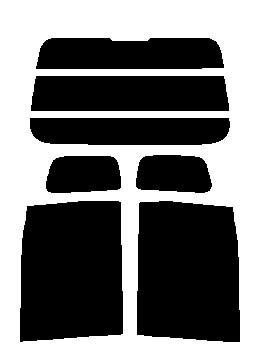 2層構造フィルム　キャパ　GA4・GA6　カット済みカーフィルム　ハードコート　リヤーセット　38ミクロン 簡単ハードコート　UVカット　紫外線対策　日よけ　カットフィルム　スーパーブラック　ダークスモーク　車検対応