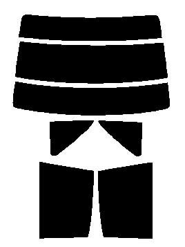 リヤーガラス、サイドガラス、別色指定可能2層構造フィルム　マツダ　カペラ　セダン　GFEP・GFER・GFFP・GF8P　カット済みカーフィルム リヤーセット　38ミクロン 簡単ハードコート　UVカット　紫外線対策　日よけ　スーパーブラック　ダークスモーク　車検対応