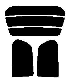 2層構造フィルム　マツダ　キャロル　HB12S・HB22S・HB23S　3ドア　カット済みカーフィルム　ハードコート　リヤーセット　38ミクロン 簡単ハードコート　日よけ　カットフィルム　スーパーブラック　ダークスモーク　車検対応