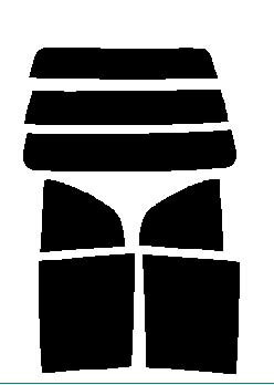 極厚フィルム　2層構造フィルム　スバル　ヴィヴィオ 5ドア KK3・KK4・KW3・KW4 カット済みカーフィルム　ハードコート　リヤーセット　48ミクロン　UVカット　紫外線対策　日よけ　カットフィルム　スーパーブラック　ダークスモーク　車検対応