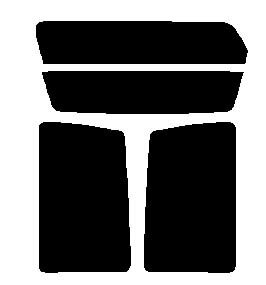 2層構造フィルム　スズキ　エスクード　TA01W・TA01R・TA01V・TA11W・TA31W・TA51W　3ドア　 カット済みカーフィルム　ハードコート　リヤーセット　38ミクロン 簡単ハードコート　日よけ　カットフィルム　スーパーブラック　ダークスモーク　車検対応