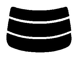 2層構造フィルム　リヤーガラスのみ　トヨタ　ウィンダム　MCV30　カット済みカーフィルム　ハードコート　38ミクロン　UVカット　紫外線対策　日よけ　カットフィルム　スーパーブラック　ダークスモーク　車検対応