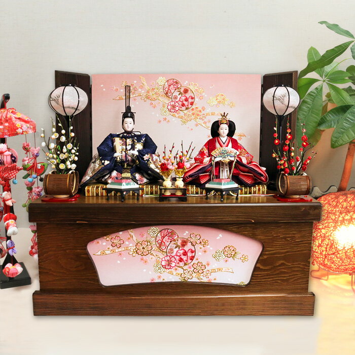 雛人形 収納飾り かなえ雛 おしゃれ 親王飾り モダン 人気 国産木材