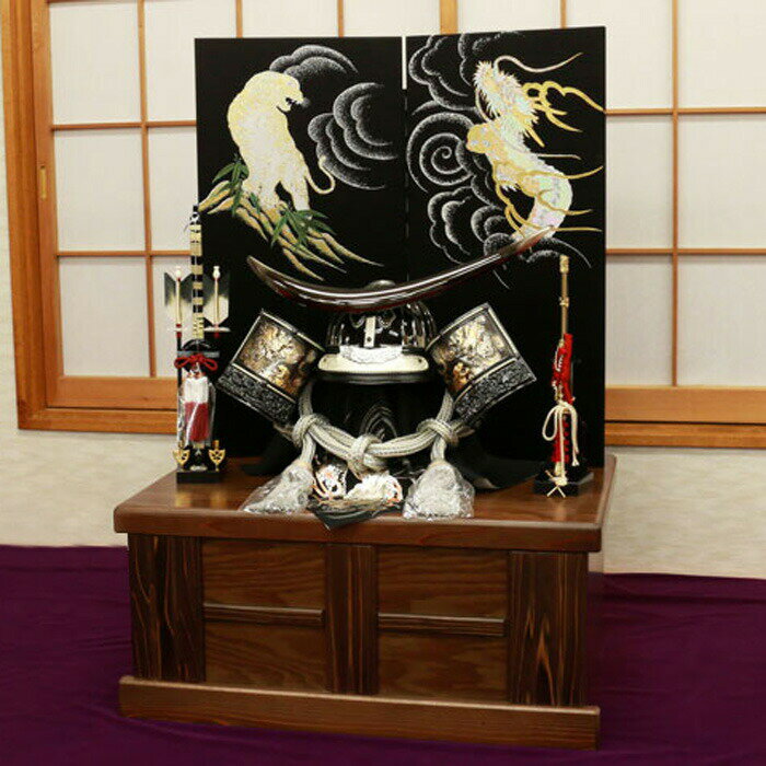 五月人形 収納飾り おしゃれ【 兜飾り 着用 収納 伊達政宗 12,0 】5月人形 モダン インテリア 着用兜飾り 着用収納兜飾り 収納着用兜 かぶと5月人形 兜 25号 国産木材 - Image 3