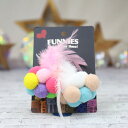 \ マラソン期間全品5倍 /ルークラン ループ ファニーズ ポンポンフェザー(2個セット)(猫 おもちゃ ポンポン チキン フェザー 鈴)