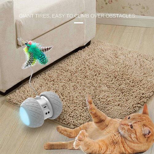 BENTOPAL SMART ELECTRONIC CAT TOY P03猫じゃらしは2タイプ装備（ボールタイプ・羽タイプ）静音モーターで夜も静か