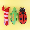 \ マラソン期間全品5倍 /けりぐるみ 【 エビ / ワニ / カラッと揚がったえび天 / テントウムシ 】【 ペティオ 猫 おもちゃ シャカシャカ】