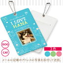 \ LINE登録で300円クーポン /【 オーダーメイド 】オリジナルパスケース(写真 犬 猫 ペット ICカードケース 定期入れ パスケース 名入れ)