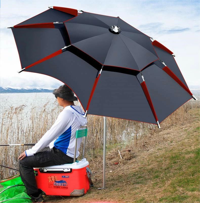 遮光断熱 日除け 防風 防水 UVカット 角度調節 収納袋付き 360度回転 ビーチパラソル 雨傘 日傘 パラソル フィッシングパラソル