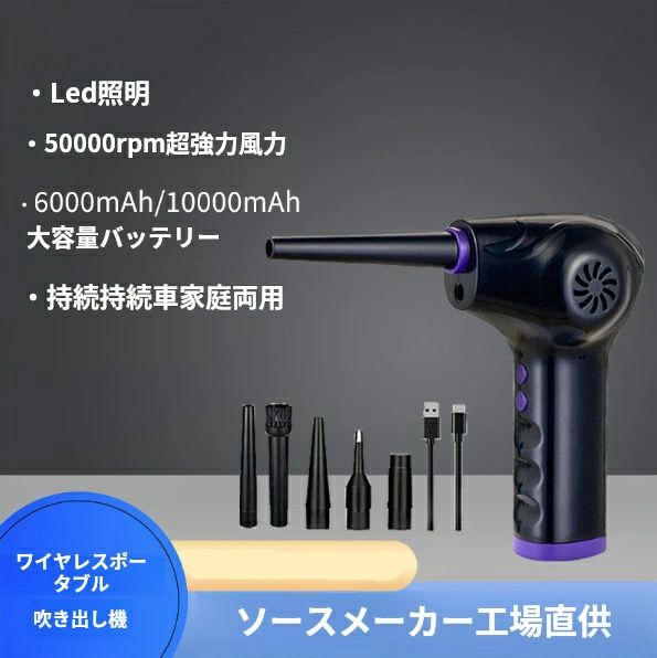 サンワサプライ 逆さ噴射可能 LEDライトつき 充電式 電動