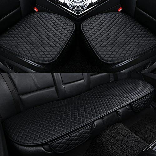 脱とても簡単 カー用品 3枚組 座席シート 座布団クッション 前座席用2枚+後部座席用1枚 カーシートクッショ シートカバーセット