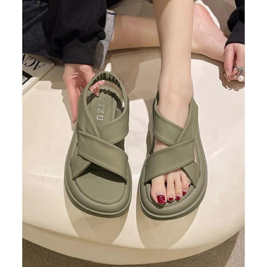 夏靴 韓国 クロスベルト