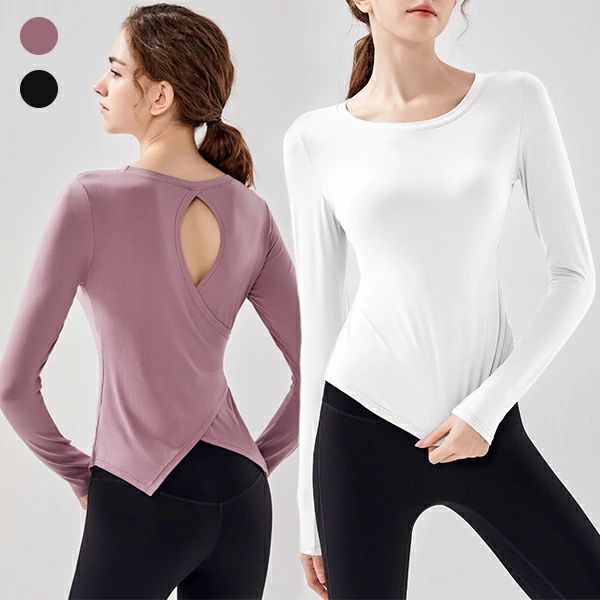 長袖 トレーニングウェア レディース トレーニング 女性 フィットネス 運動会 体育祭 ストレッチ きれい かわいい ジム 吸水速乾