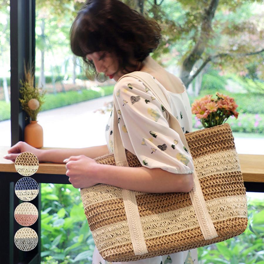 夏 トートバッグ ナチュラル
