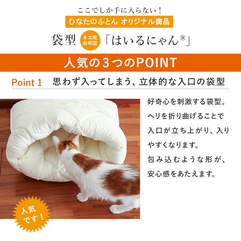 ねこのおふとん「はいるニャン」