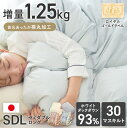 ★P5倍！28日0:00~4日9:59★ 片寄らない羽毛掛け布団　93％　1.25kg　セミダブルサイズ