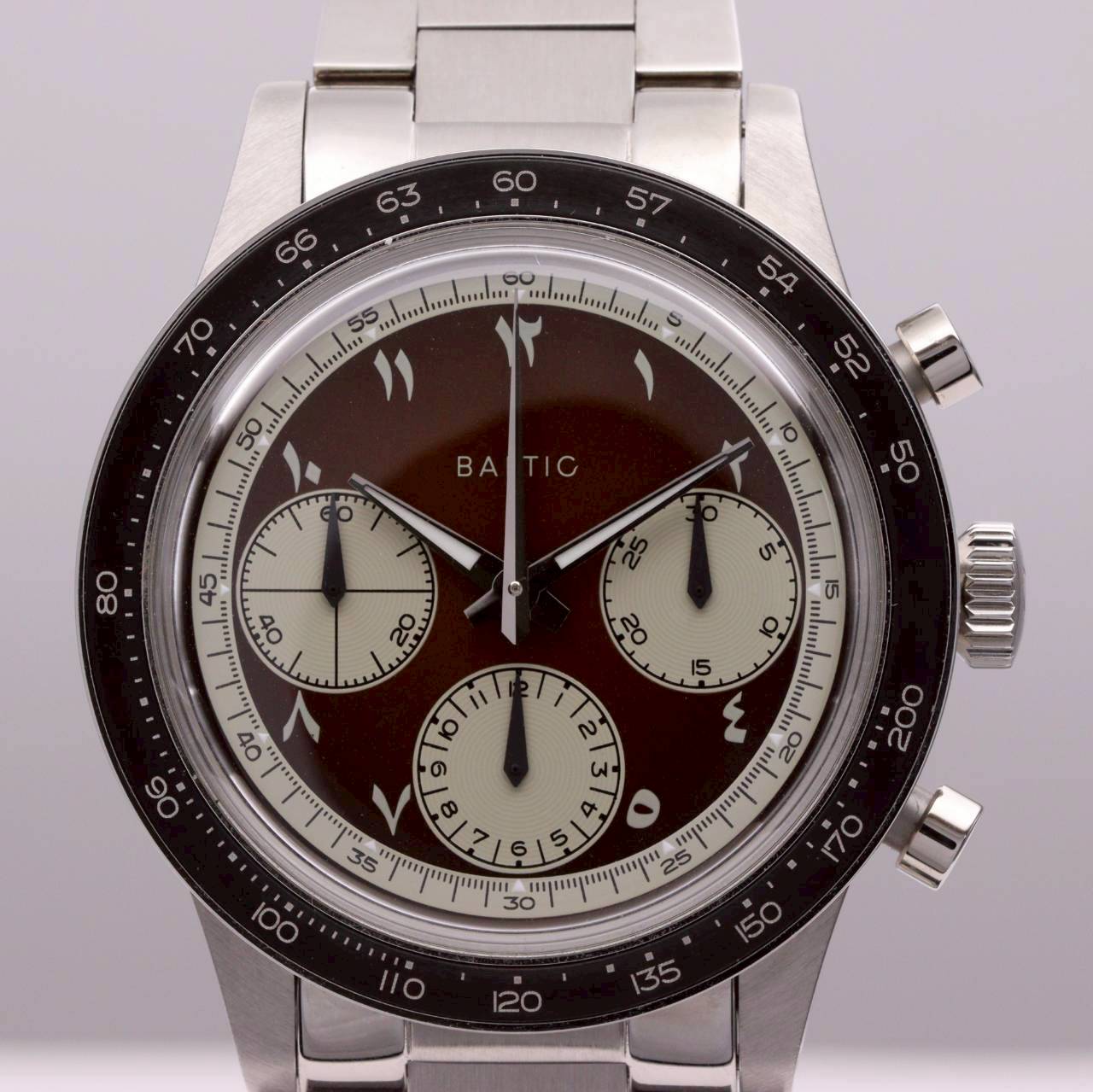 中古 バルチック TRICOMPAX 腕時計メンズ 手巻き 箱 ケース ギャランティ コマ4 ブラウン hinode-watch-10000020 HINODE Watch パッケージ画像