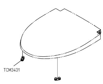 TOTO(トートー)便座フタ用クッションゴムTCM3401