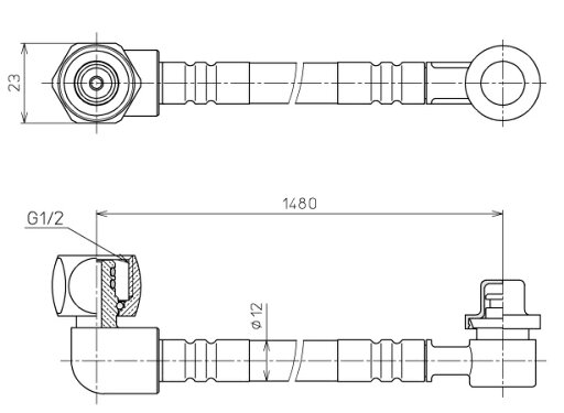TOTO(トートー)フレキシブルホース(クイックファスナータイプ)(1480mm)TCA163 TOTO(トートー)フレキシブルホース(クイックファスナータイプ)(1480mm)TCA163