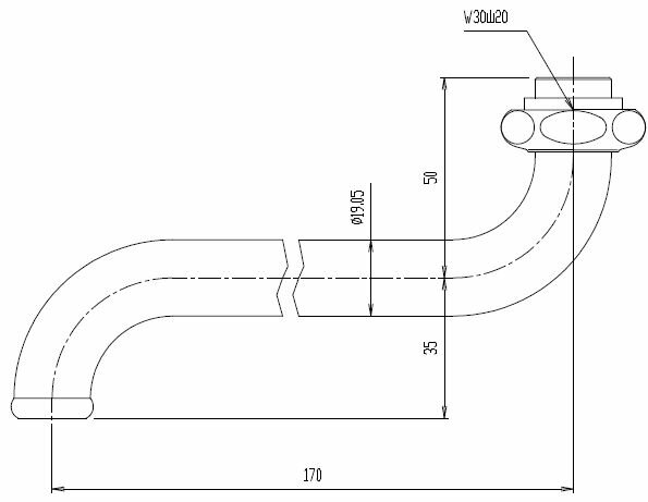 LIXIL(INAX)自在吐水口部長さ170mmA-410