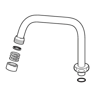 KVK（旧MYM）FMW722等用 吐水パイプ【1個入】KPP156