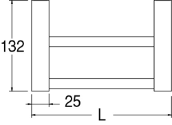 SANEI(三栄水栓)タオル二段掛　457mmW57253-457