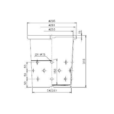 前澤化成工業ポリプロピレン製雨水浸透マスSUM-TM250多孔　5個セット42156