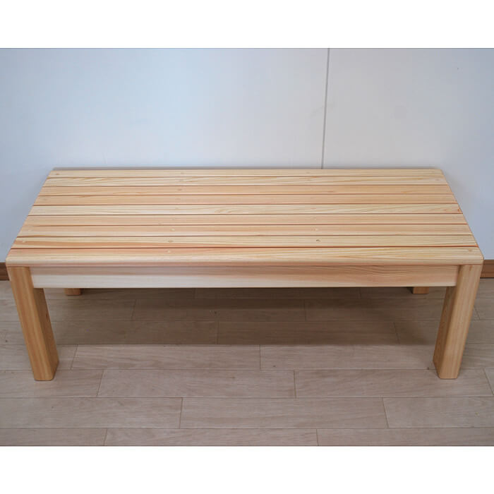 【家具職人が作る手触り気持ちいい家具】無垢国産ひのきベンチ幅100cm　面取り10R...