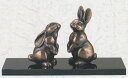 うさぎの置物 卯 兎 愛情 憲治作品 高岡銅器の干支 卯の置物