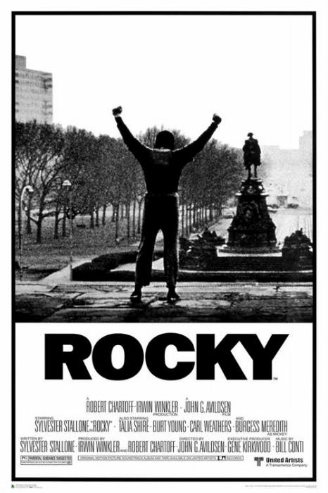 ロッキー 映画ポスター 軽量アルミ製フィットフレーム付 91.5×61cm シルヴェスター スタローン主演 ROCKY