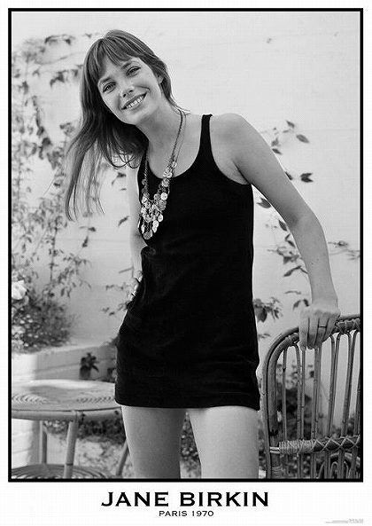 ジェーンバーキン ポスター 木製アートフレーム付 ジェーン・バーキン JANE BIRKIN