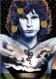 ジム モリソン ドアーズ ポスター 軽量アルミ製フィットフレーム付 84.1×59.4cm ジム・モリソン The Doors Jim Morrison Snake Painting