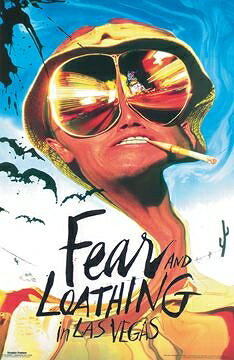 ラスベガスをやっつけろ ジョニーデップ主演 映画ポスター 木製アートフレーム付 Fear Loathing In Las Vegas