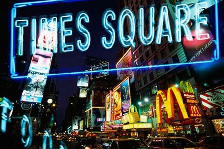 ニューヨーク タイムズスクエア ポスター 軽量アルミ製フィットフレーム付 91.5×61cm TIMES SQUARE