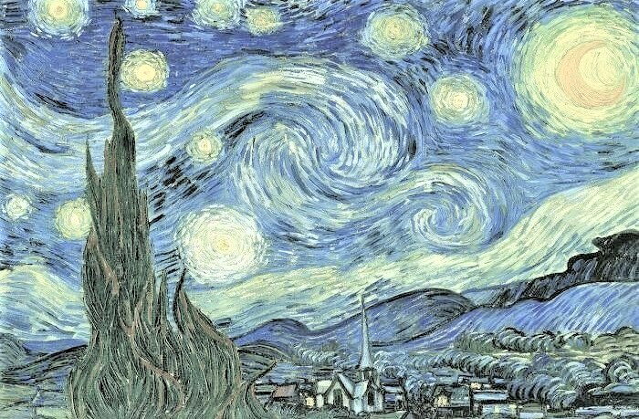 フィンセント ファン ゴッホ アートポスター 星月夜 Starry Night 木製アートフレーム付 91.5×61cm ゴッホ作品