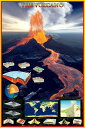 火山 ポスター 91.5×61cm 木製アートフレーム付